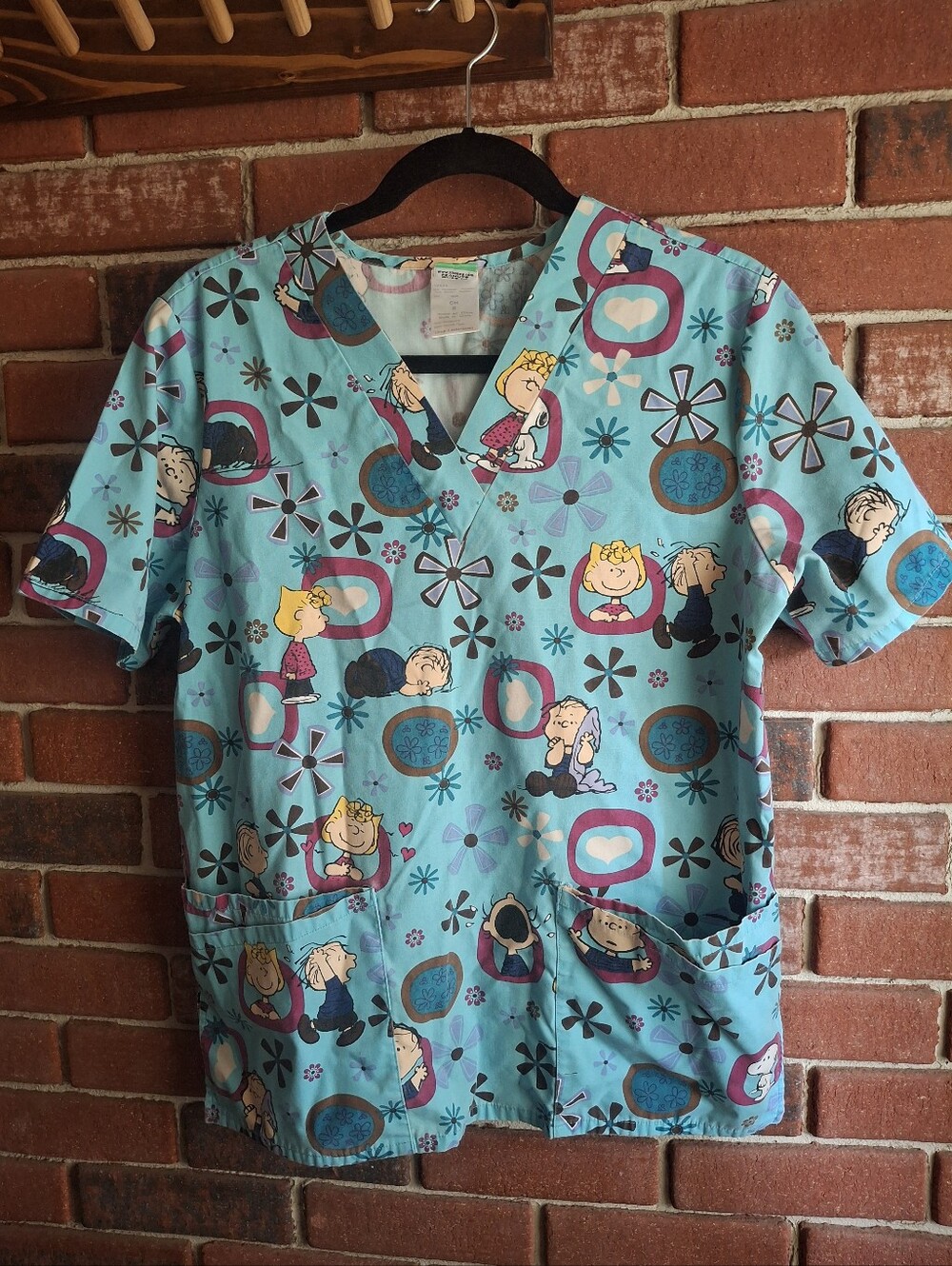 Vintage Snoopy scrub top